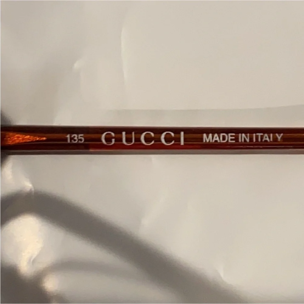 Authentic Gucci prescription eyeglasses frames brown copper color frames